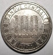 100 франков 1972 Центрально-Африканская Республика